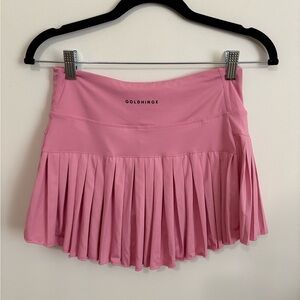 Gold Hinge Pink Pleated Athletic Skirt